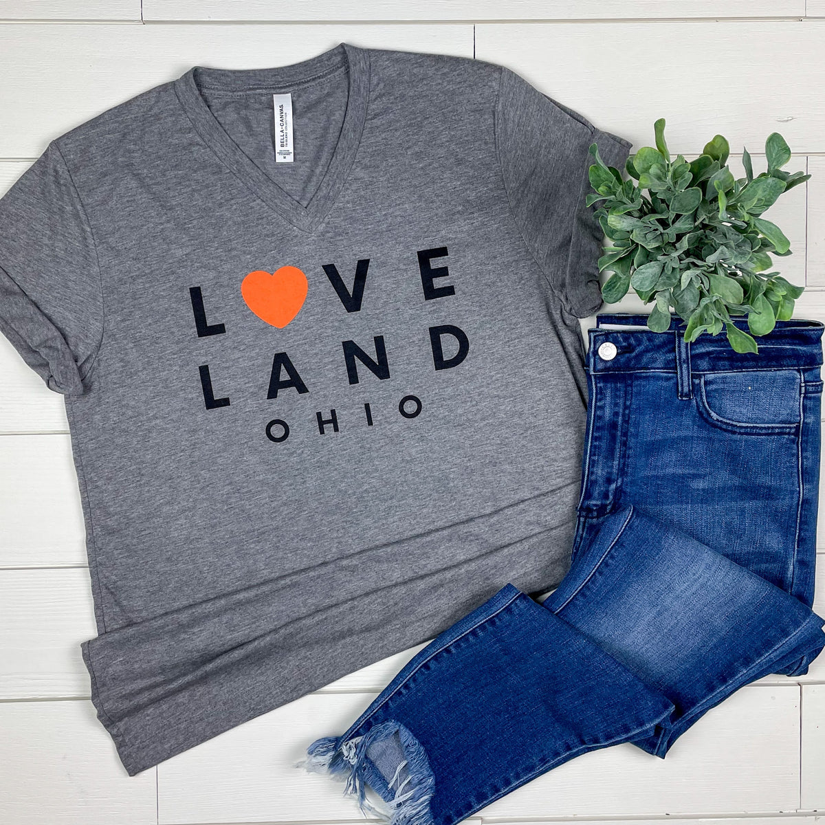 Loveland Ohio V-Neck T-Shirt--Lemons and Limes Boutique