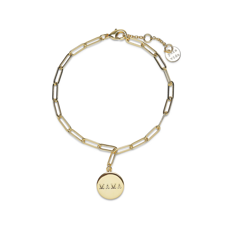 Mama Coin Bracelet in Gold--Lemons and Limes Boutique