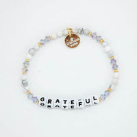 Grateful in White Bead (Other color variations) by Little Words Project Bracelet-Cream Puff-Lemons and Limes Boutique