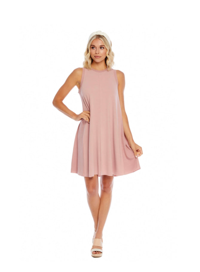 Inman Blush Ribbed Dress--Lemons and Limes Boutique