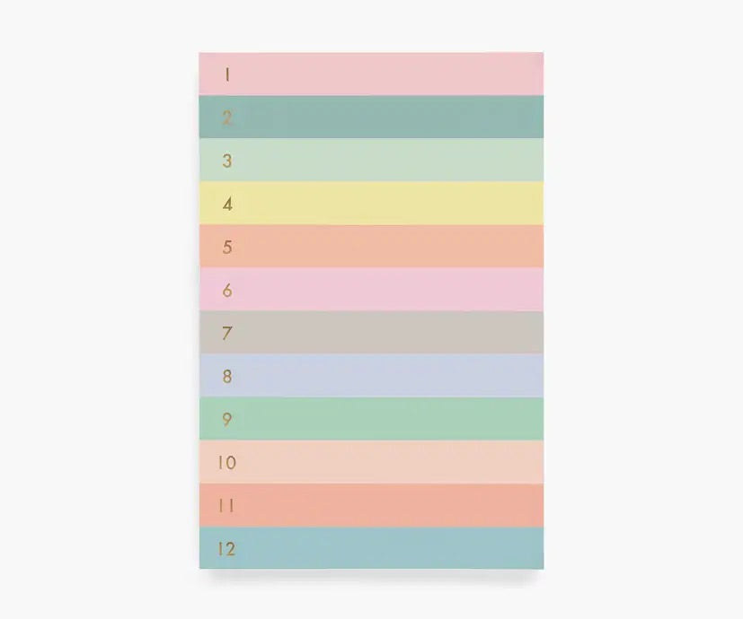 Numbered Color Block Memo Notepad--Lemons and Limes Boutique
