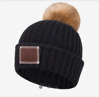 Black Pom Beanie by Love Your Melon--Lemons and Limes Boutique