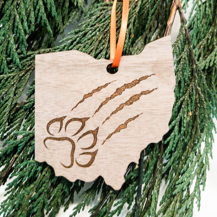 Bengal Tiger Claws Ohio Wood Ornament-Lemons and Limes Boutique