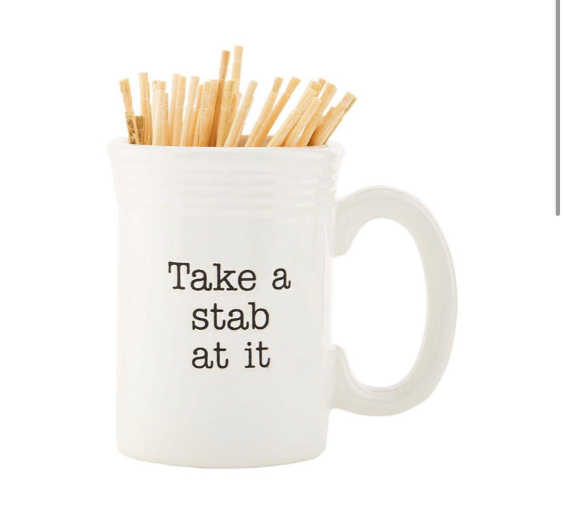 Toothpick Caddy by Mudpie-Take A Stab At It-Lemons and Limes Boutique