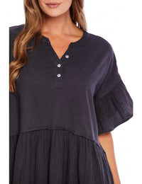Meryl Flounce Dress in Black--Lemons and Limes Boutique