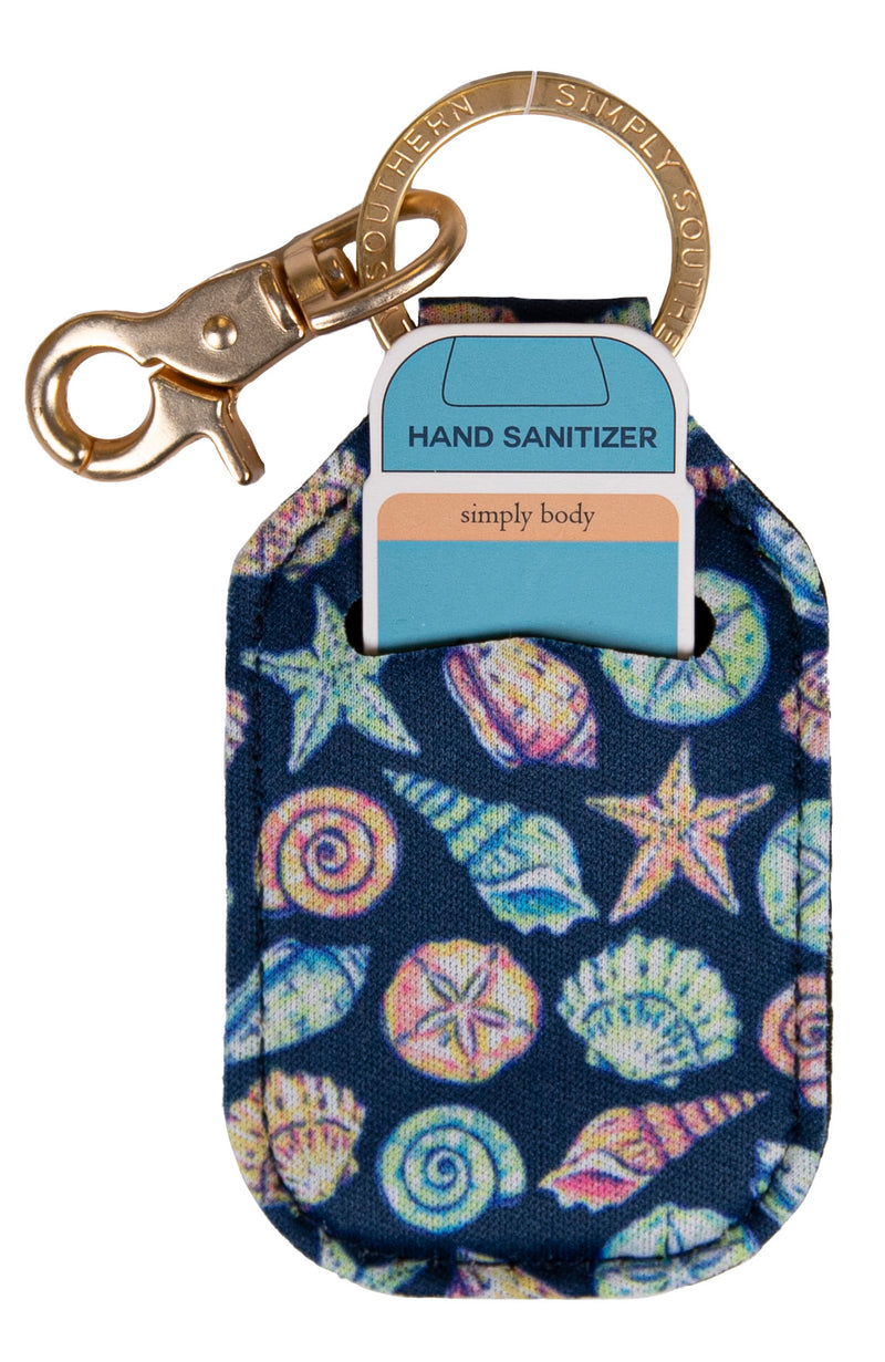 Simply Southern Sanitizer Holder-Navy Shell-Lemons and Limes Boutique