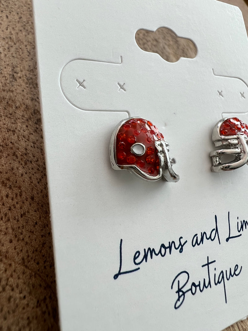Orange Bling Football Helmet Studs-Lemons and Limes Boutique