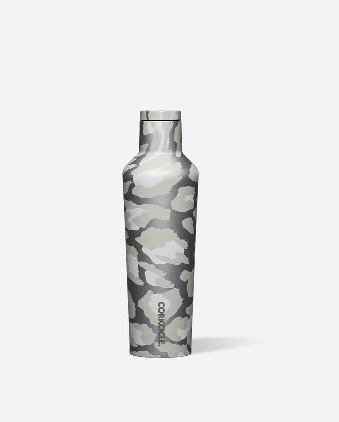 16oz Canteen in Snow Leopard Corkcicle--Lemons and Limes Boutique