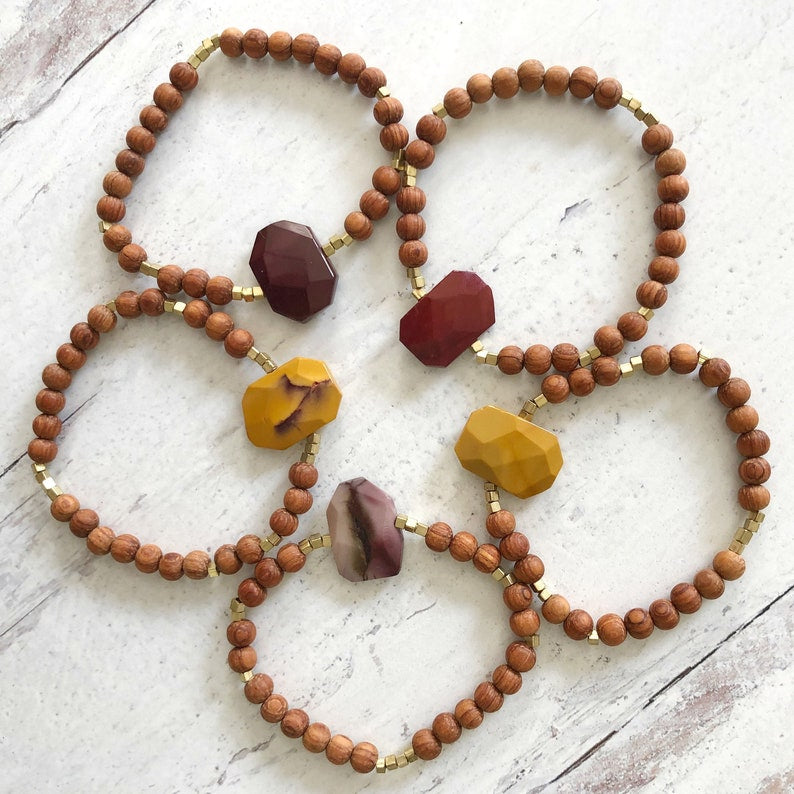 Mookaite Stacking Stone Bracelet--Lemons and Limes Boutique