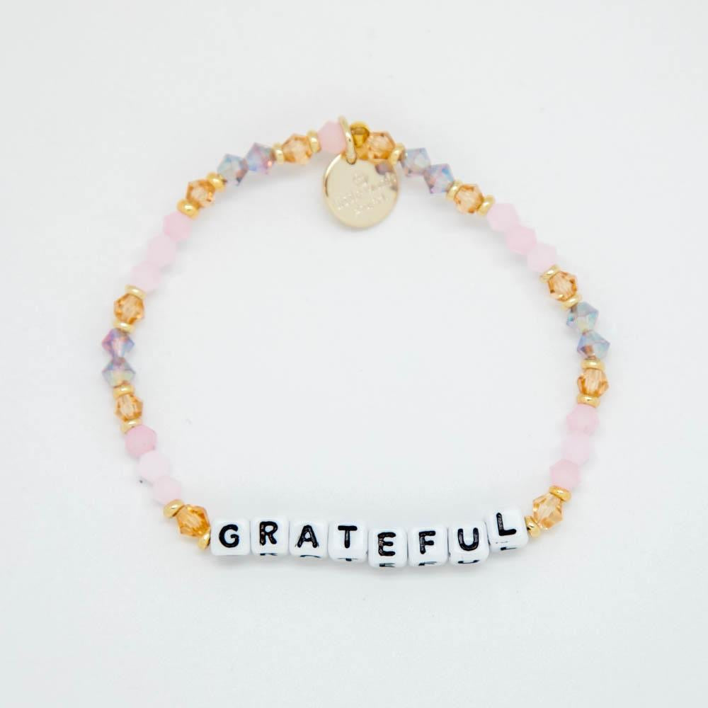Grateful - White Bead (Other color variations) - Little Words Project Bracelet-Enchantment-Lemons and Limes Boutique