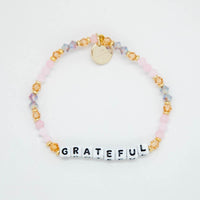 Grateful - White Bead (Other color variations) - Little Words Project Bracelet-Enchantment-Lemons and Limes Boutique
