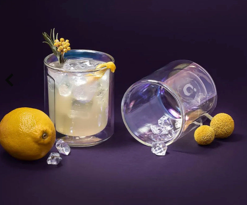 Corkcicle- 12oz Rocks Glass in Prism-Set of 2-Lemons and Limes Boutique