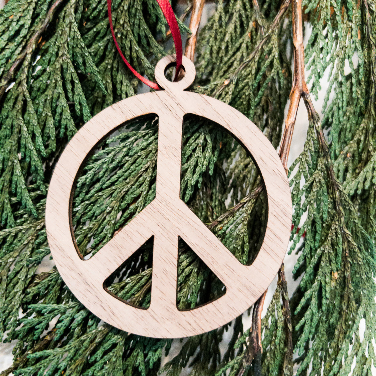 Peace Sign Wood Ornament-Lemons and Limes Boutique