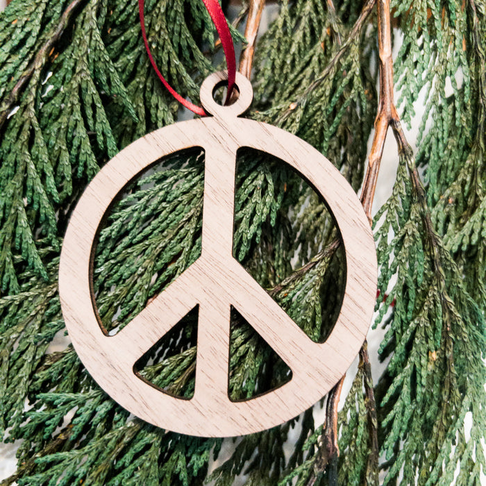 Peace Sign Wood Ornament-Lemons and Limes Boutique