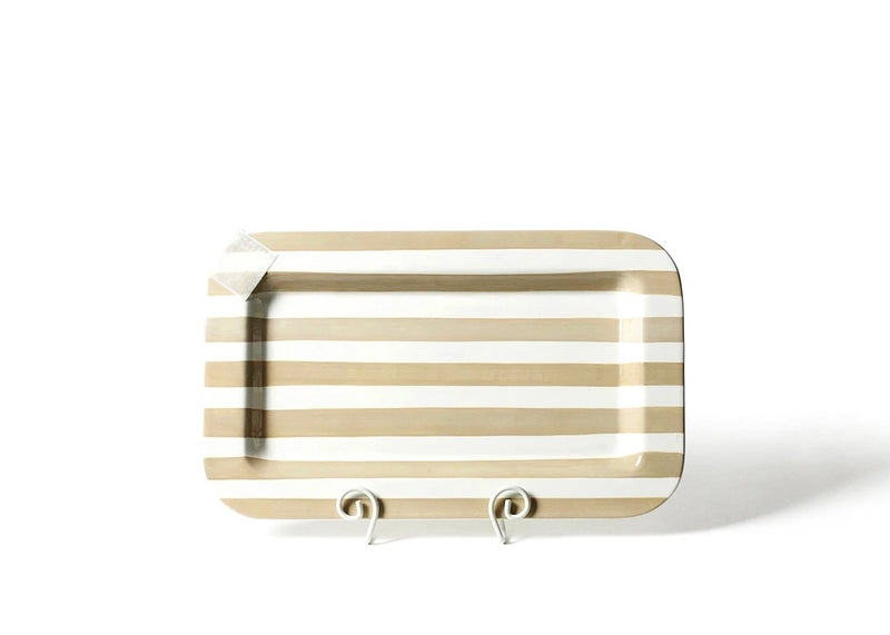 Neutral Stripe Mini Rectangle Platter Happy Everything--Lemons and Limes Boutique