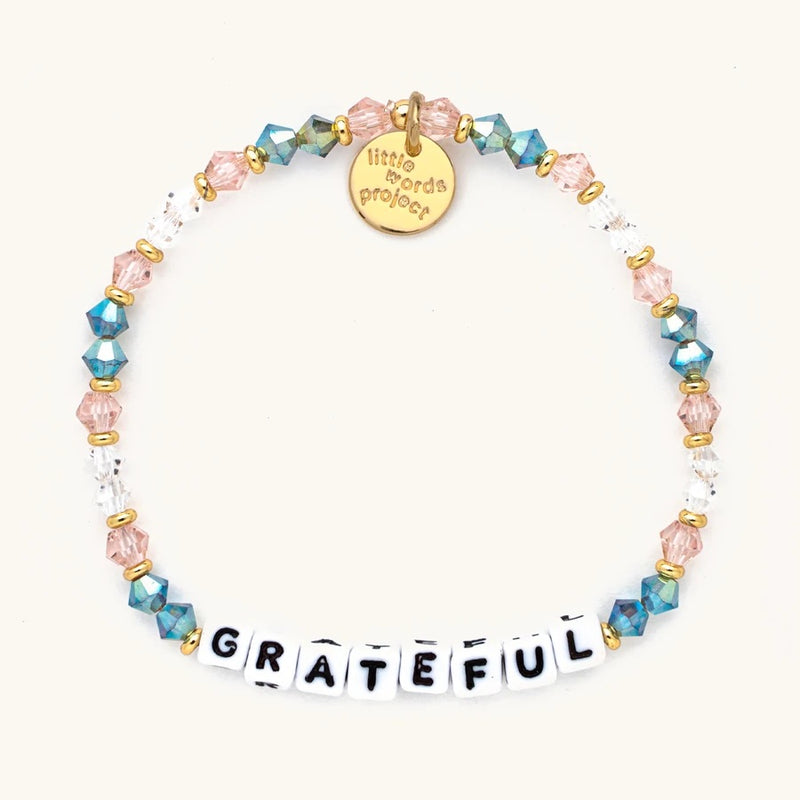 Grateful in White Bead (Other color variations) by Little Words Project Bracelet--Lemons and Limes Boutique