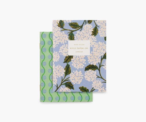 Rifle Paper -Hydrangea Pocket Notebook Set-Notebooks & Notepads-Lemons and Limes Boutique
