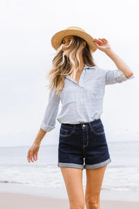 Baylee Stone Wash Shorts - Judy Blue-Lemons and Limes Boutique