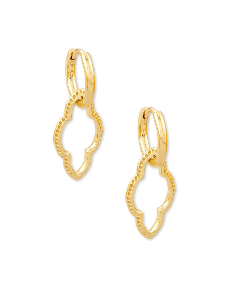 Abbie Huggie Earrings in Gold by Kendra Scott-Lemons and Limes Boutique