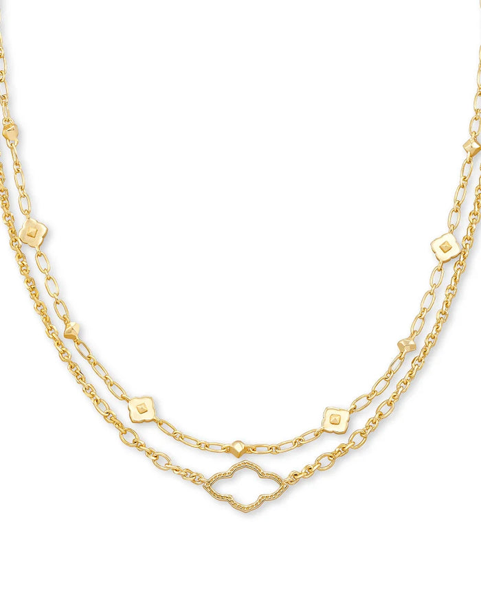 Abbie Multi Strand Necklace in Gold Metal by Kendra Scott-Lemons and Limes Boutique