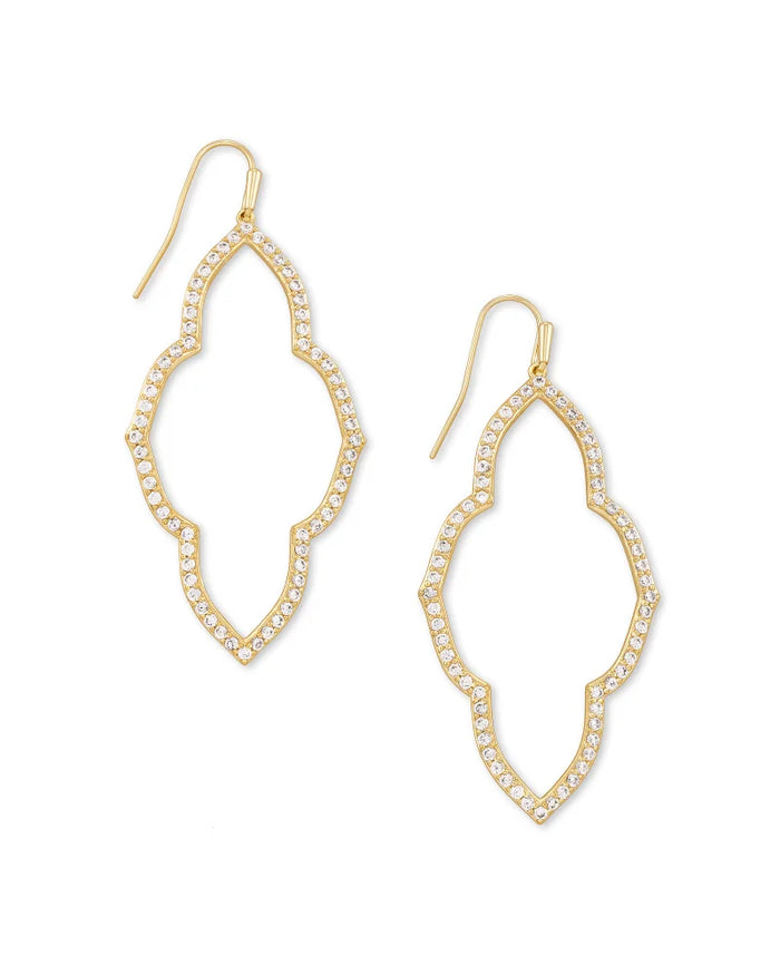 Abbie Open Frame Earrings in Gold Metal by Kendra Scott--Lemons and Limes Boutique