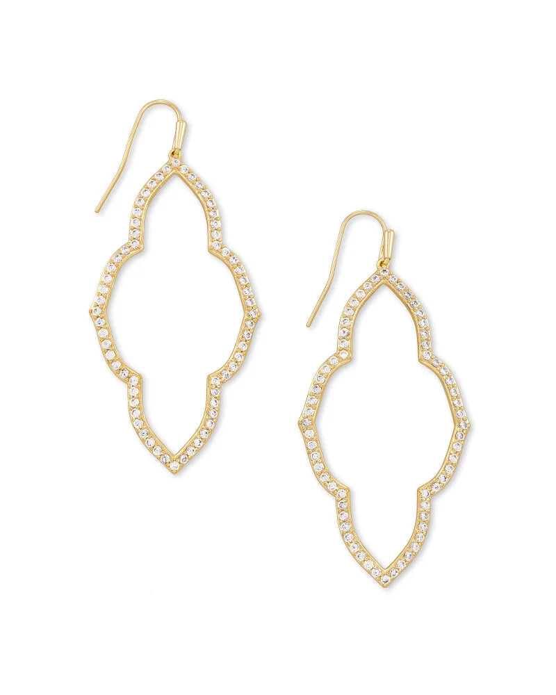 Abbie Open Frame Earrings in Gold Metal by Kendra Scott-Lemons and Limes Boutique