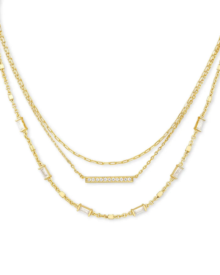 Addison Multi Strand Necklace in Gold Metal by Kendra Scott-Lemons and Limes Boutique