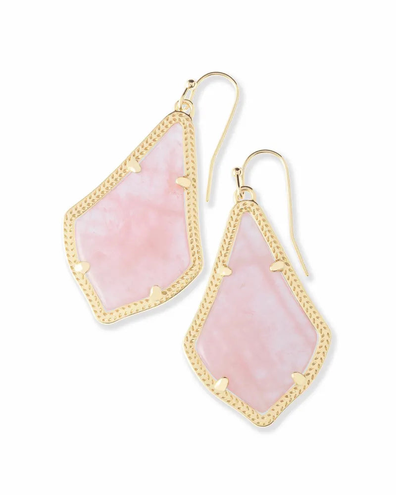 Alex Earrings in Gold Rose Quartz by Kendra Scott-Lemons and Limes Boutique