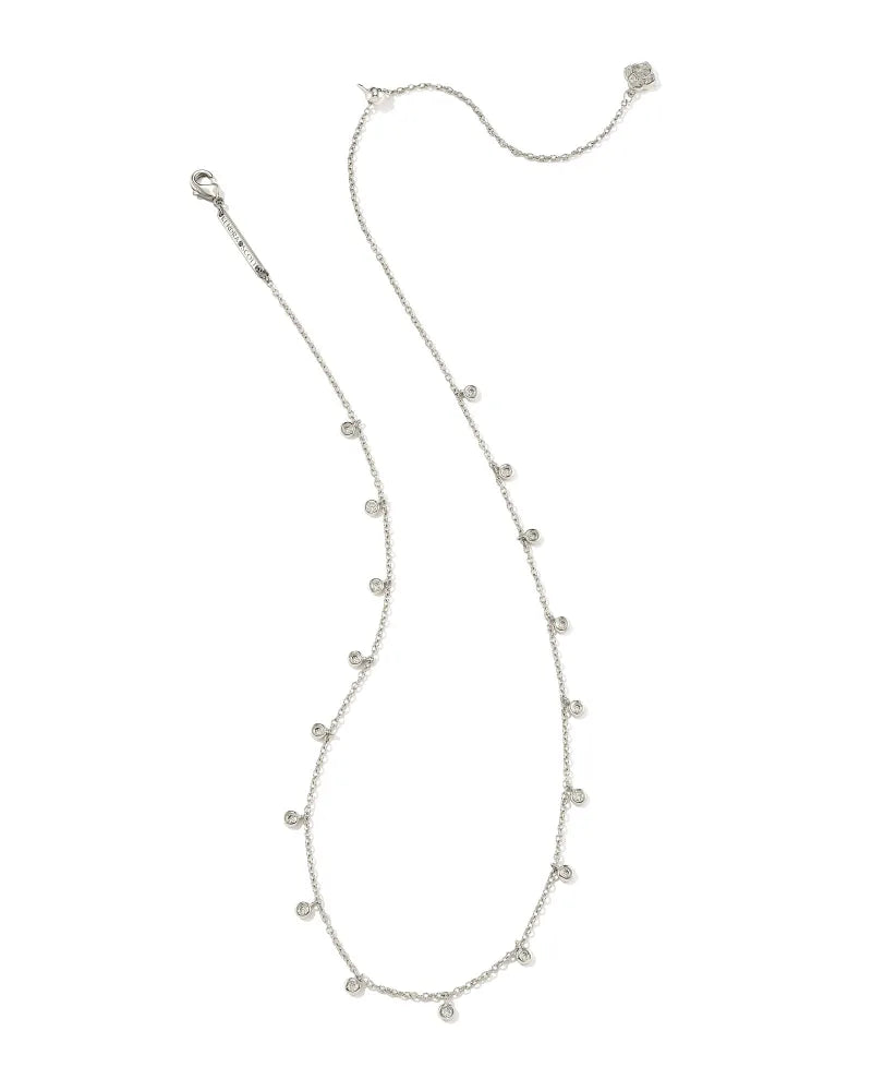 Amelia Chain Necklace in Rhodium Metal by Kendra Scott-NECKLACES-Lemons and Limes Boutique