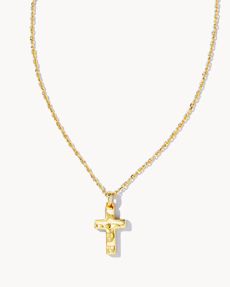 Cross Pendant in Gold Metal by Kendra Scott-Lemons and Limes Boutique