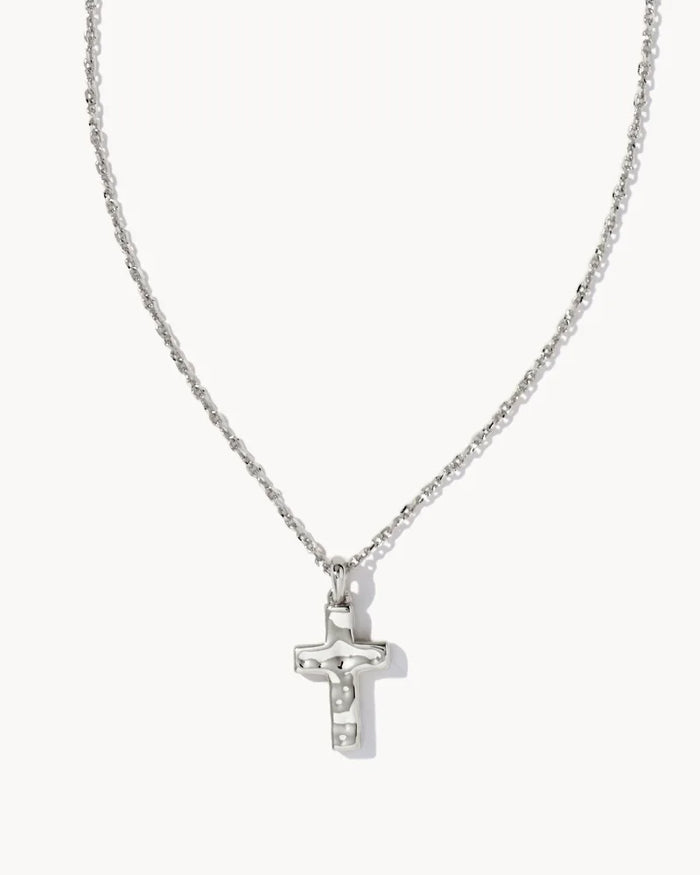 Cross Pendant in Rhodium Metal by Kendra Scott-Lemons and Limes Boutique