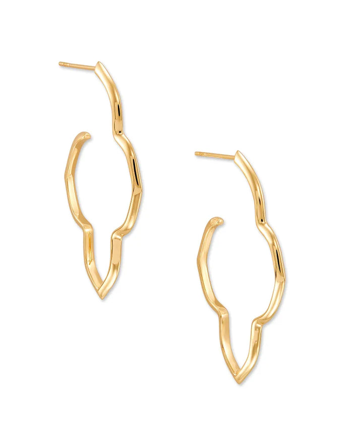 Darla Hoops Earrings in Yellow Gold Vermeil by Kendra Scott-Lemons and Limes Boutique