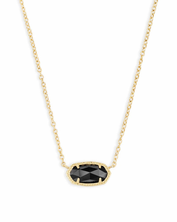 Elisa Short Pendant in Gold Black by Kendra Scott-NECKLACES-Lemons and Limes Boutique