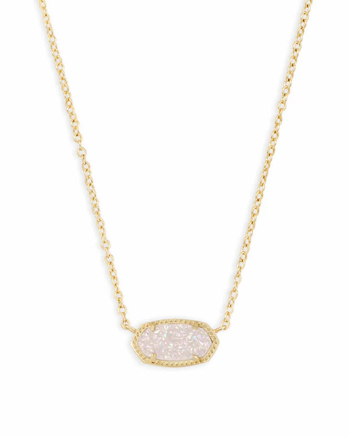 Elisa Short Pendant in Gold Iridescent Drusy by Kendra Scott-NECKLACES-Lemons and Limes Boutique