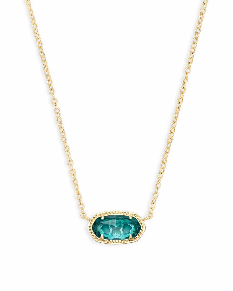 Elisa Short Pendant Gold London Blue by Kendra Scott-Lemons and Limes Boutique