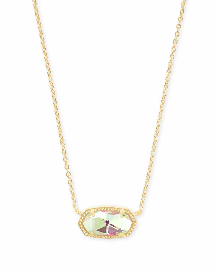Elisa Short Pendant in Gold Dichroic Glass by Kendra Scott-NECKLACES-Lemons and Limes Boutique
