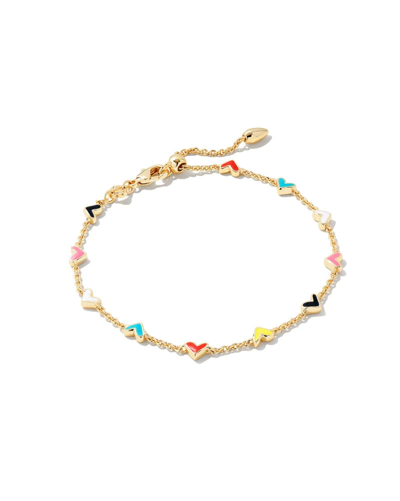 Haven Heart Delicate Chain Bracelet Gold Multi Mix by Kendra Scott-BRACELETS-Lemons and Limes Boutique