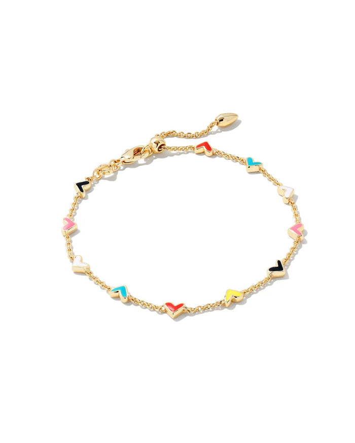 Haven Heart Delicate Chain Bracelet Gold Multi Mix by Kendra Scott-BRACELETS-Lemons and Limes Boutique