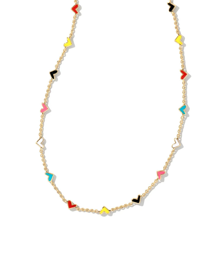 Haven Heart Strand Necklace Gold Multi Mix by Kendra Scott-NECKLACES-Lemons and Limes Boutique