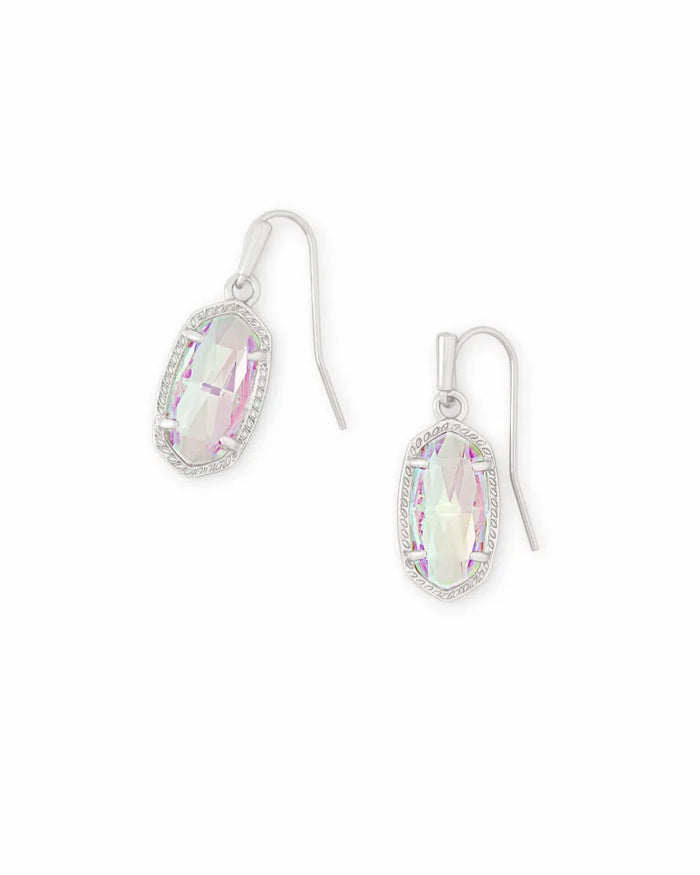 Lee Drop in Rhodium Dichroic Glass by Kendra Scott-EARRINGS-Lemons and Limes Boutique