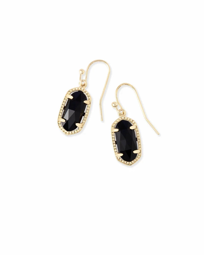 Lee Drop Earrings in Gold Black by Kendra Scott-EARRINGS-Lemons and Limes Boutique