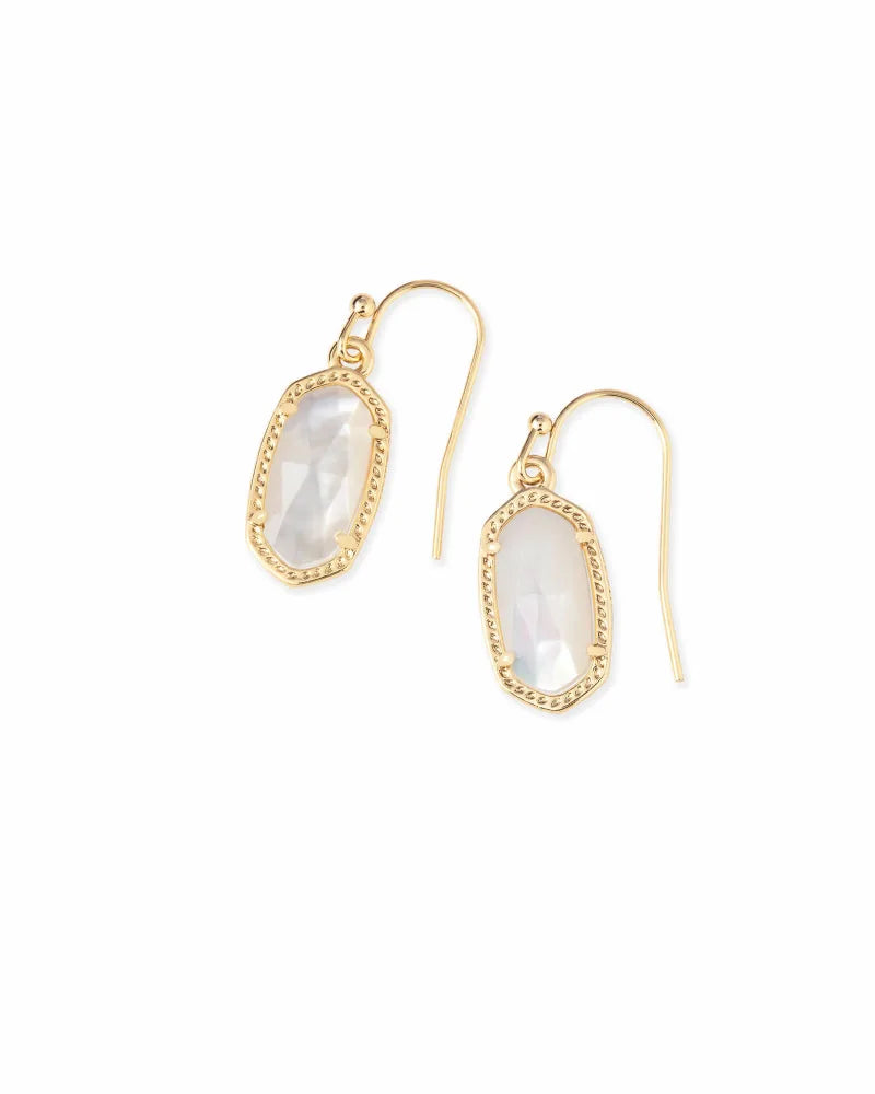 Lee Drop Earrings Gold Ivory Mother of Pearl by Kendra Scott-EARRINGS-Lemons and Limes Boutique