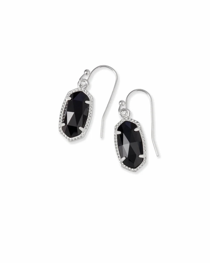 Lee Drop Earrings in Rhodium Black by Kendra Scott-EARRINGS-Lemons and Limes Boutique