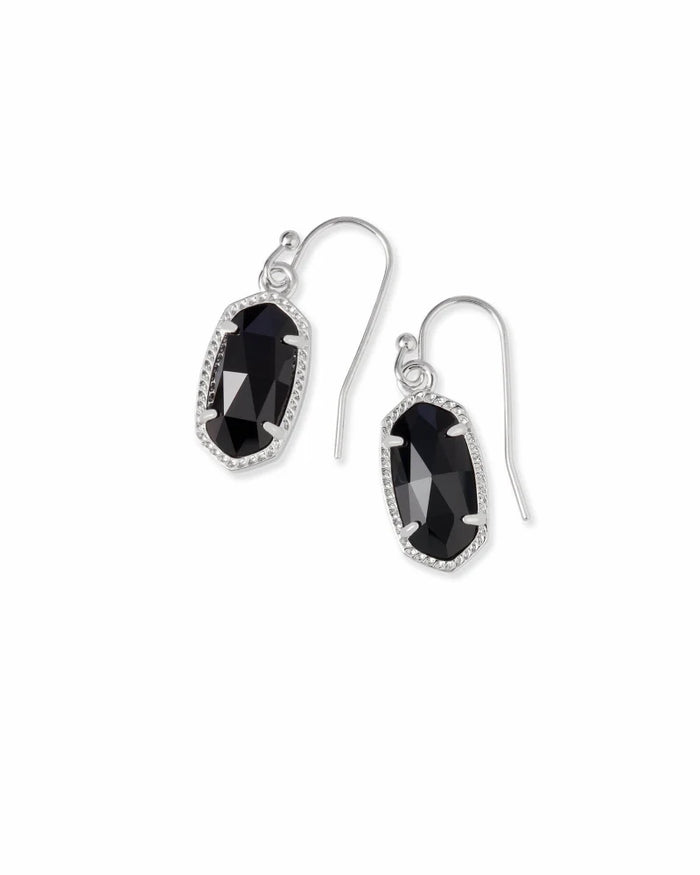 Lee Drop Earrings in Rhodium Black by Kendra Scott-EARRINGS-Lemons and Limes Boutique