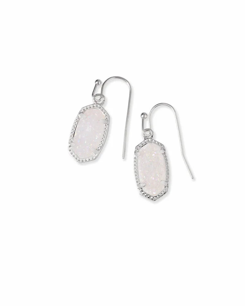 Lee Drop in Rhodium Iridescent Drusy by Kendra Scott-EARRINGS-Lemons and Limes Boutique
