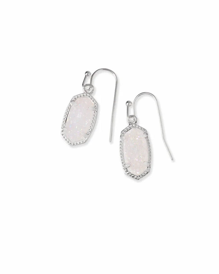 Lee Drop in Rhodium Iridescent Drusy by Kendra Scott-EARRINGS-Lemons and Limes Boutique