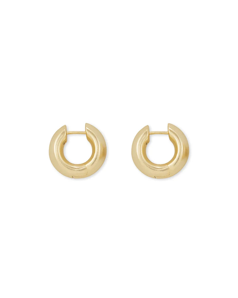 Mikki Metal Huggie Earrings in Gold by Kendra Scott-EARRINGS-Lemons and Limes Boutique