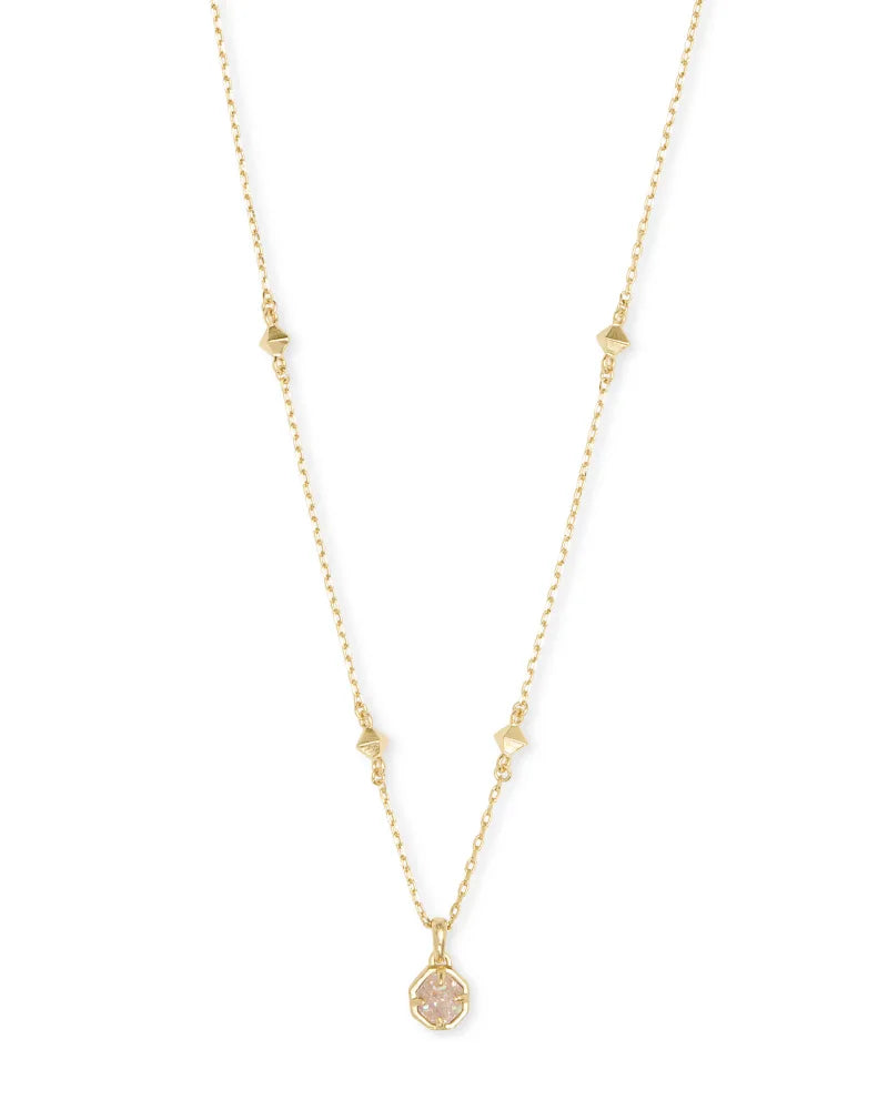 Nola Short Pendant in Gold Iridescent Drusy by Kendra Scott-NECKLACES-Lemons and Limes Boutique