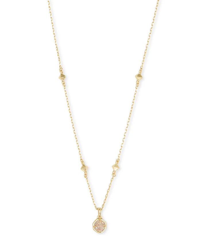 Nola Short Pendant in Gold Iridescent Drusy by Kendra Scott-NECKLACES-Lemons and Limes Boutique