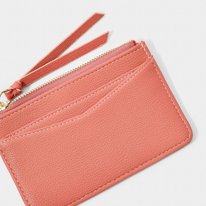 Isla Coin Purse and Card Holder in Coral-Lemons and Limes Boutique